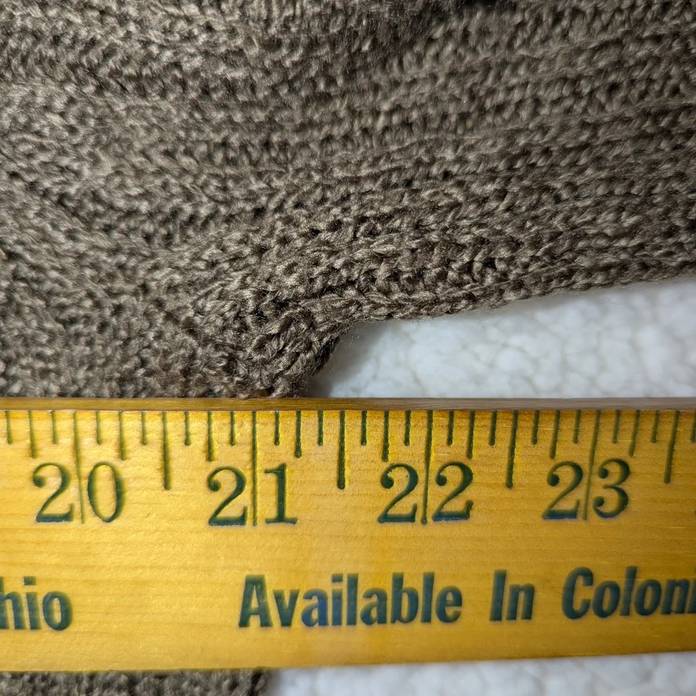 Avenue‎ Brown Ribbed Knit Scoop Neck Sweater Womens 14/16 Marled Long Sleeve
